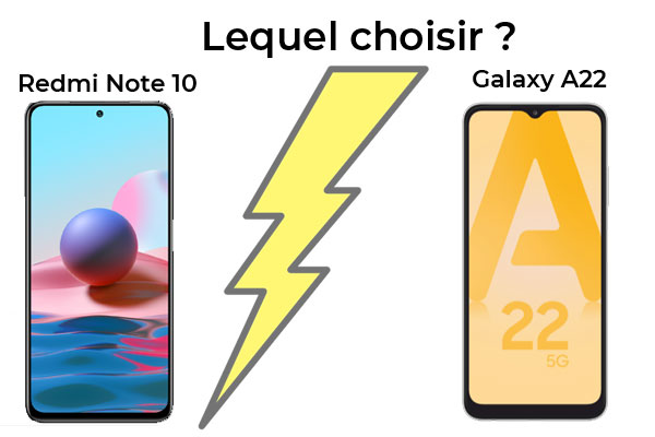 Xiaomi Redmi Note 10 contre Samsung Galaxy A22 : lequel acheter ?