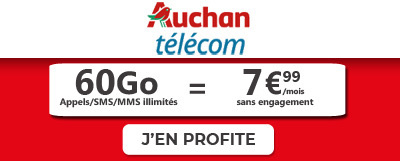 Forfait Auchan Telecom 60Go à 7.99?