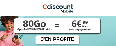 promo Cdiscount Mobile 80Go