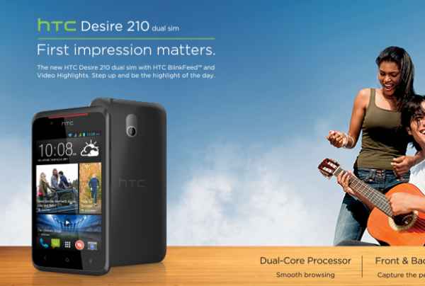 Le HTC Desire 210 apparaît officiellement en Inde