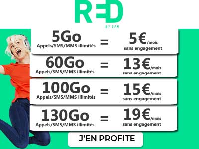 Forfaits RED 5Go à 130Go