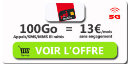 promo forfait NRJ Mobile 100Go