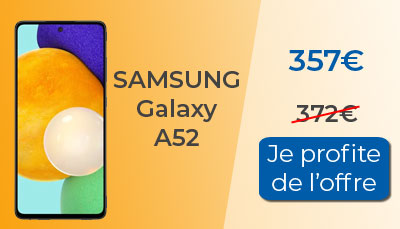 Le Samsung Galaxy A52 est à 357? chez Rakuten