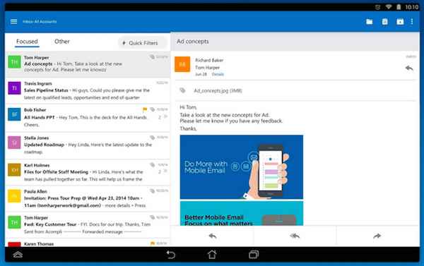 Microsoft Outlook débarque sur iOS et Android