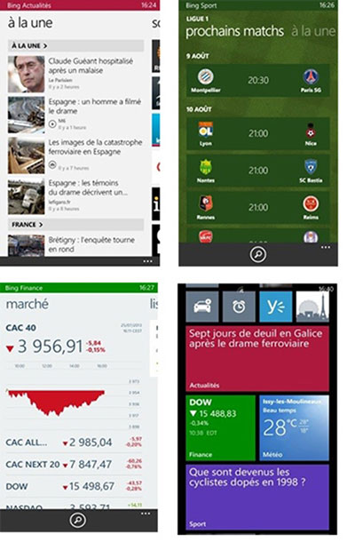 Windows Phone 8 : les Bing Apps enfin disponibles (météo, actualités, sports, finance)