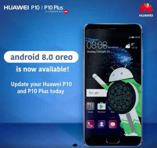 Huawei commence le déploiement d’Android Oreo sur les P10 et P10 Plus