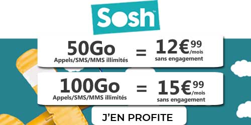 Forfaits SOSH 50Go et 100Go