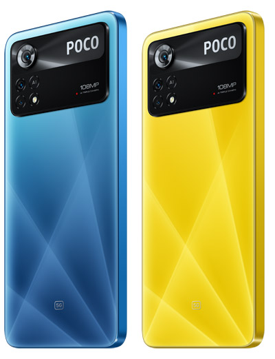 Poco X4 pro jaune bleu