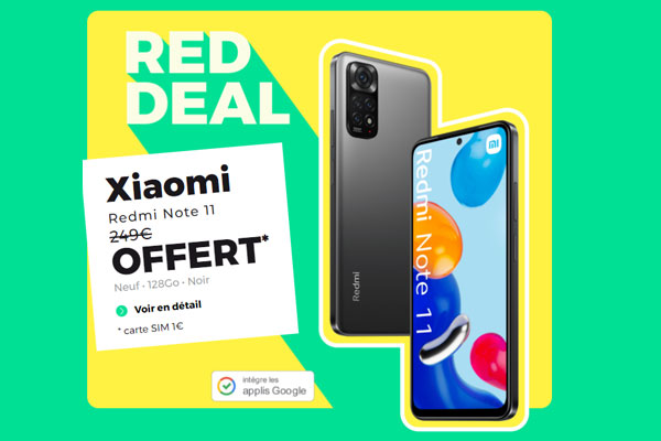 Dernier jour du RED DEAL : Le Xiaomi Redmi Note 11 est offert avec ce forfait RED