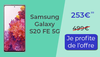 Samsung Galaxy S20 FE promotion soldes