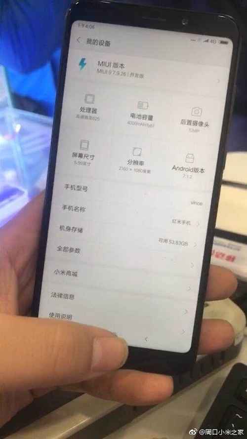 Voici une photo du Redmi Note 5 de Xiaomi bien bavarde