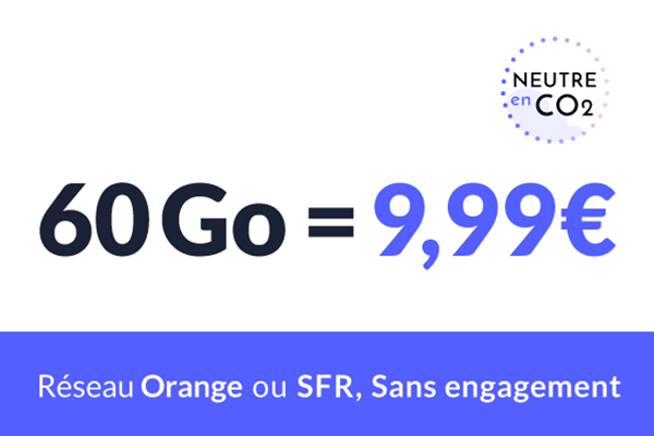 Dernier jour pour profiter chez Prixtel de ce forfait écologique à petit prix sur Orange ou SFR !