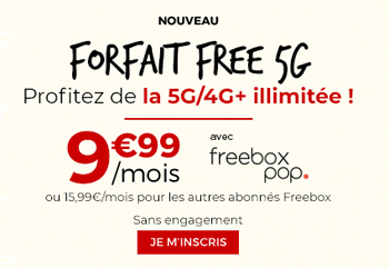 Forfait 5G illimitée Freebox POP