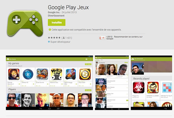 Google Play Jeux débarque sur les smartphones Android