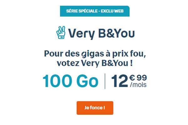 Bouygues Telecom : les nouveaux forfaits mobiles Very B&You dès 4.99€ sont arrivés !