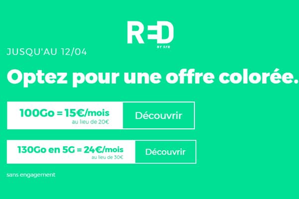 Fin des promotions sur l’ensemble des forfaits RED BY SFR dès 5€ par mois !